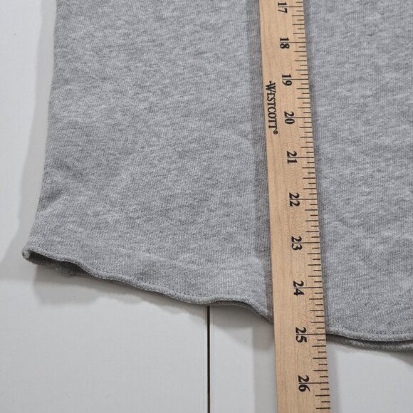 Abercrombie & Fitch T Shirt Mens M Gray Polo Distressed Muscle SS Button Preppy - Picture 7 of 14